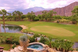 Balcony View over the spa to the Fairway