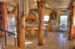 Custom wood beams throughout this Yucca Valley dream estate